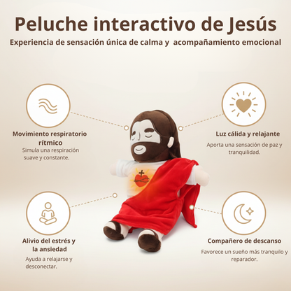 Peluche de Jesús con Respiración- Calma tu Ansiedad y Descansa