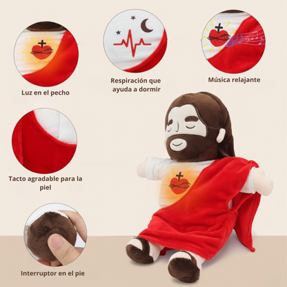 Peluche de Jesús con Respiración- Calma tu Ansiedad y Descansa