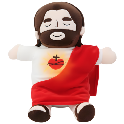 Peluche de Jesús con Respiración- Calma tu Ansiedad y Descansa