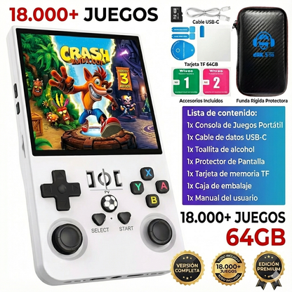 Consola Retro Portátil con 18.000 Juegos y 21 Emuladores