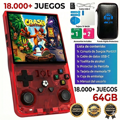 Consola Retro Portátil con 18.000 Juegos y 21 Emuladores